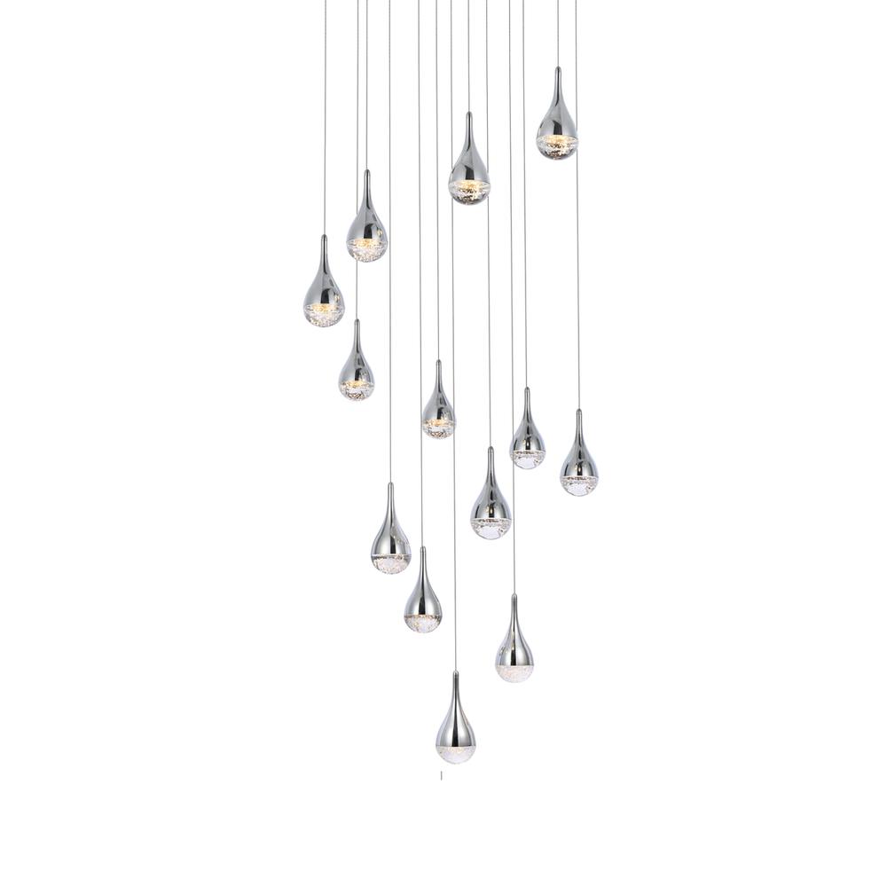 Amherst 30 inch LED chandelier in chrome. Picture 2
