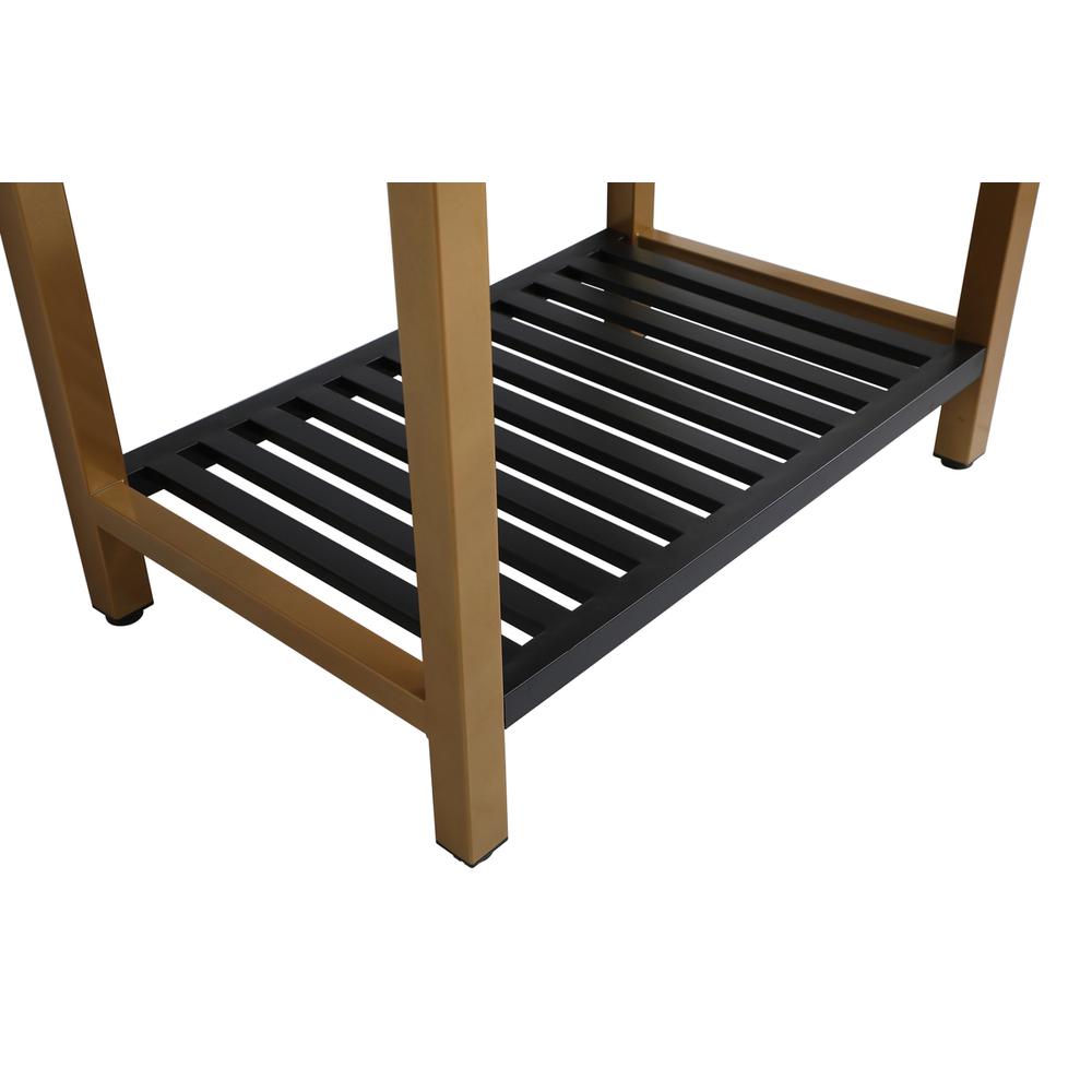 30 inch Single Bathroom Metal Vanity in Golden Black. Picture 11