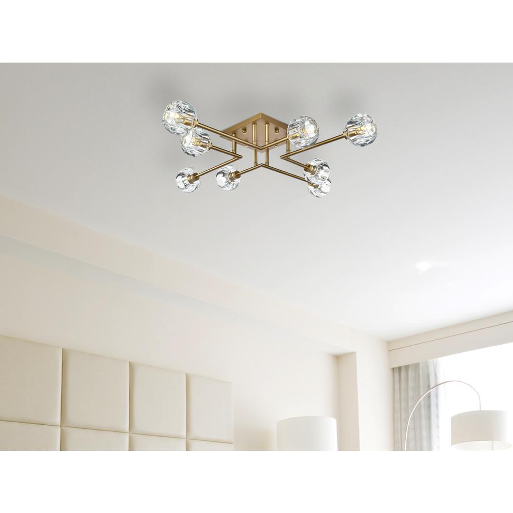 Eren 31 inch Flush Mount in Satin Gold. Picture 9