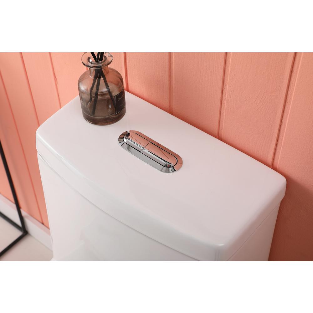 Winslet One-piece elongated Toilet 28x15x30 in White. Picture 6