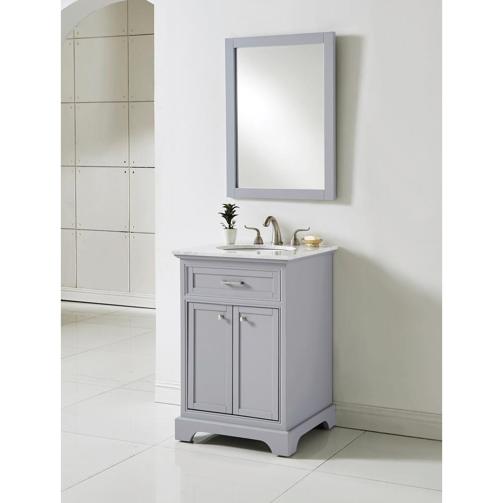 24 In. Single Bathroom Vanity Set In Light Grey. Picture 10
