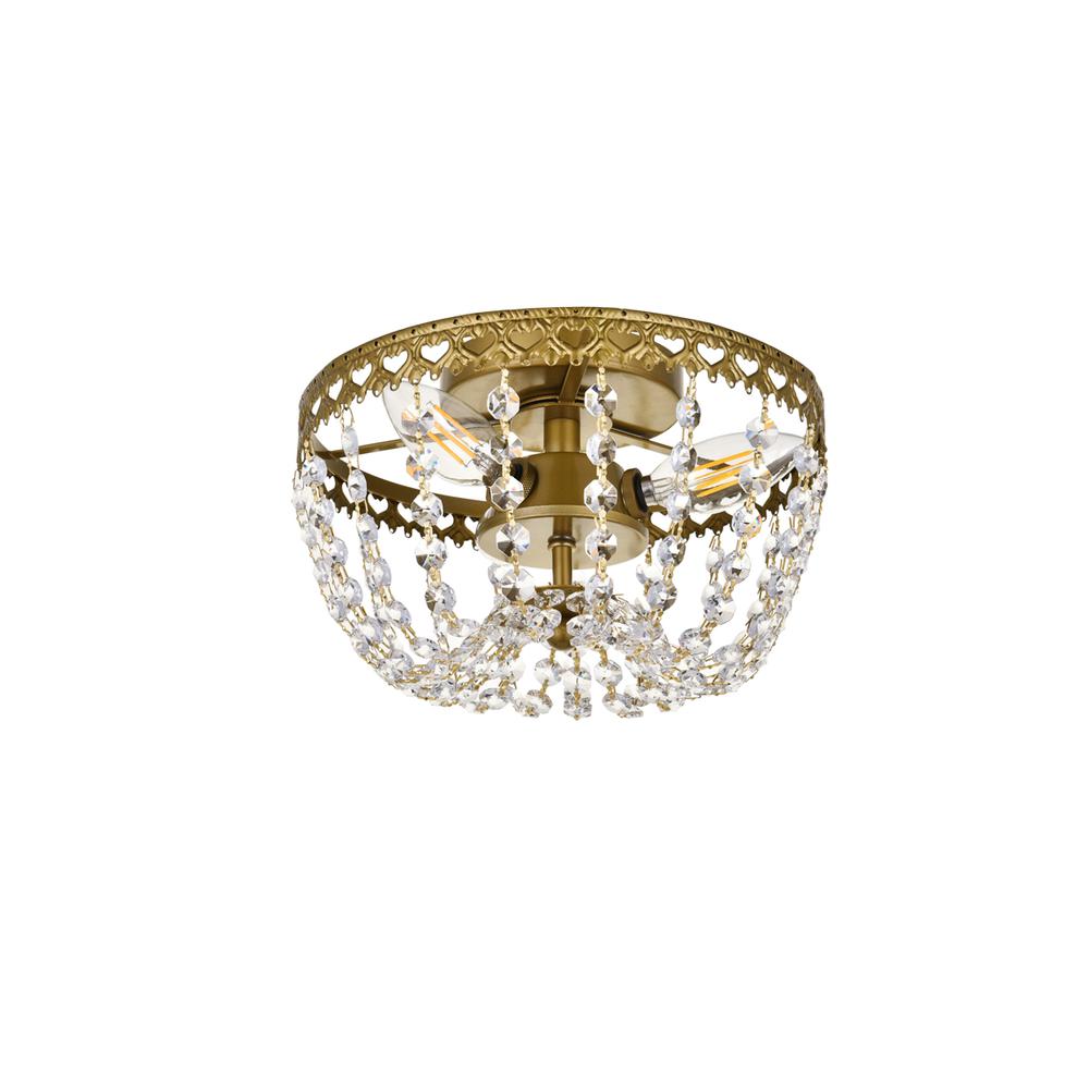Kylie 10 inch flush mount in brass. Picture 6