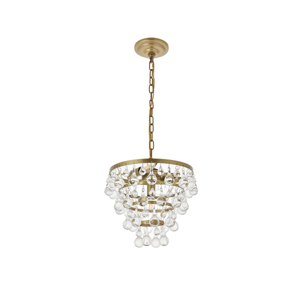 Kora 3 light Brass Pendant. Picture 4