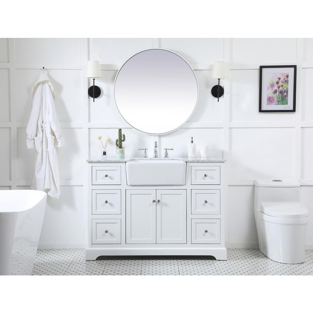 48 inch Single bathroom vanity in white. Picture 4