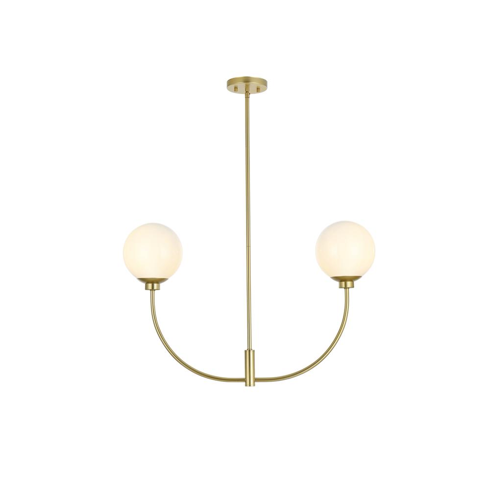 Nyomi 30 inch chandelier in Brass. Picture 1