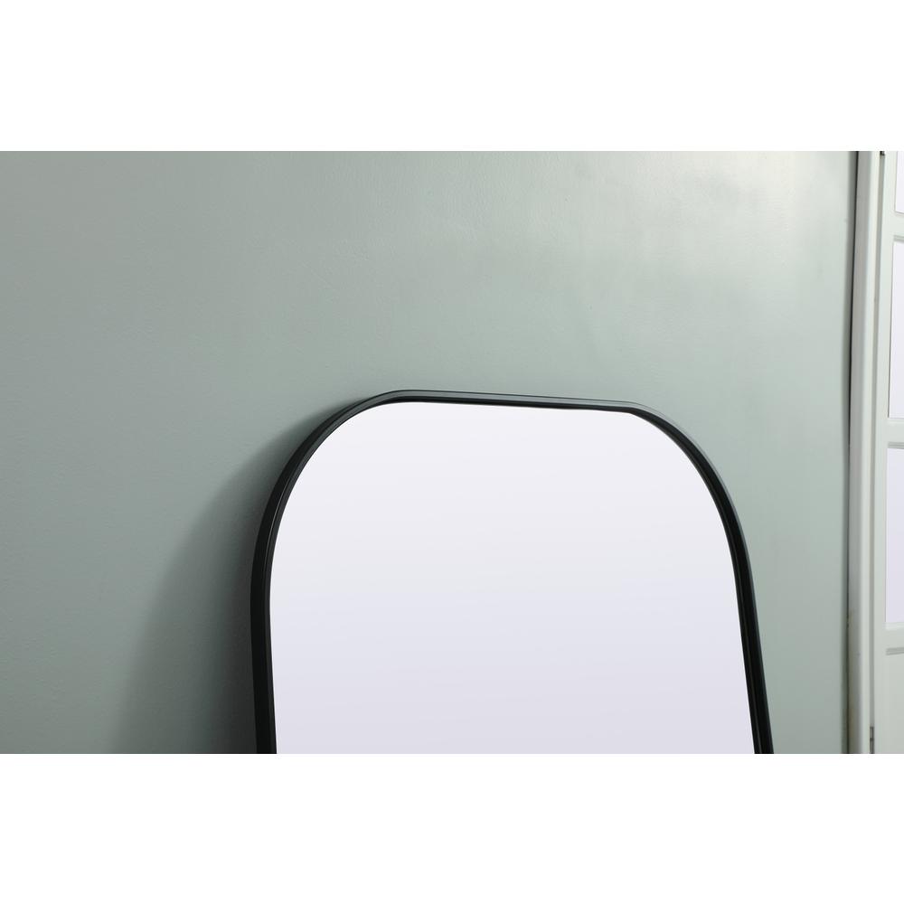 Metal Frame Arch Full Length Mirror 35x66 Inch in Black. Picture 5