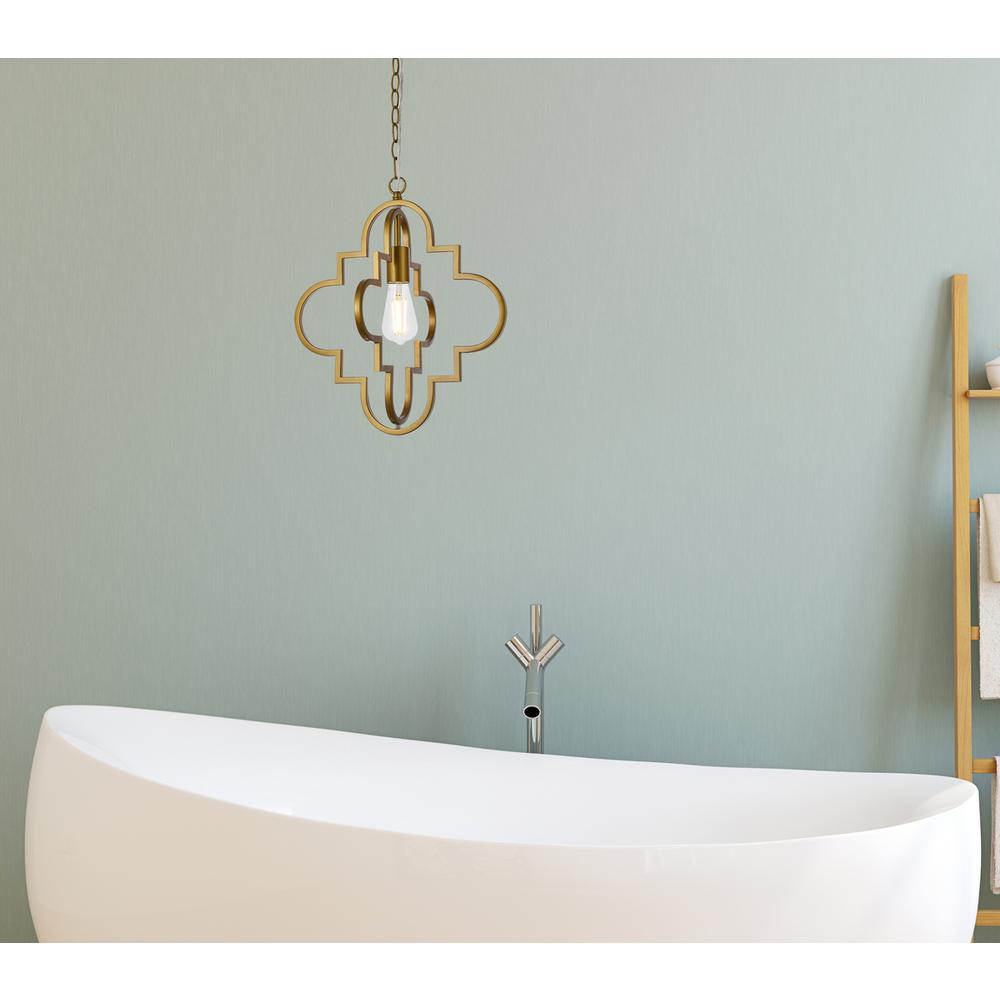 Sandara 1 light pendant in brass. Picture 7