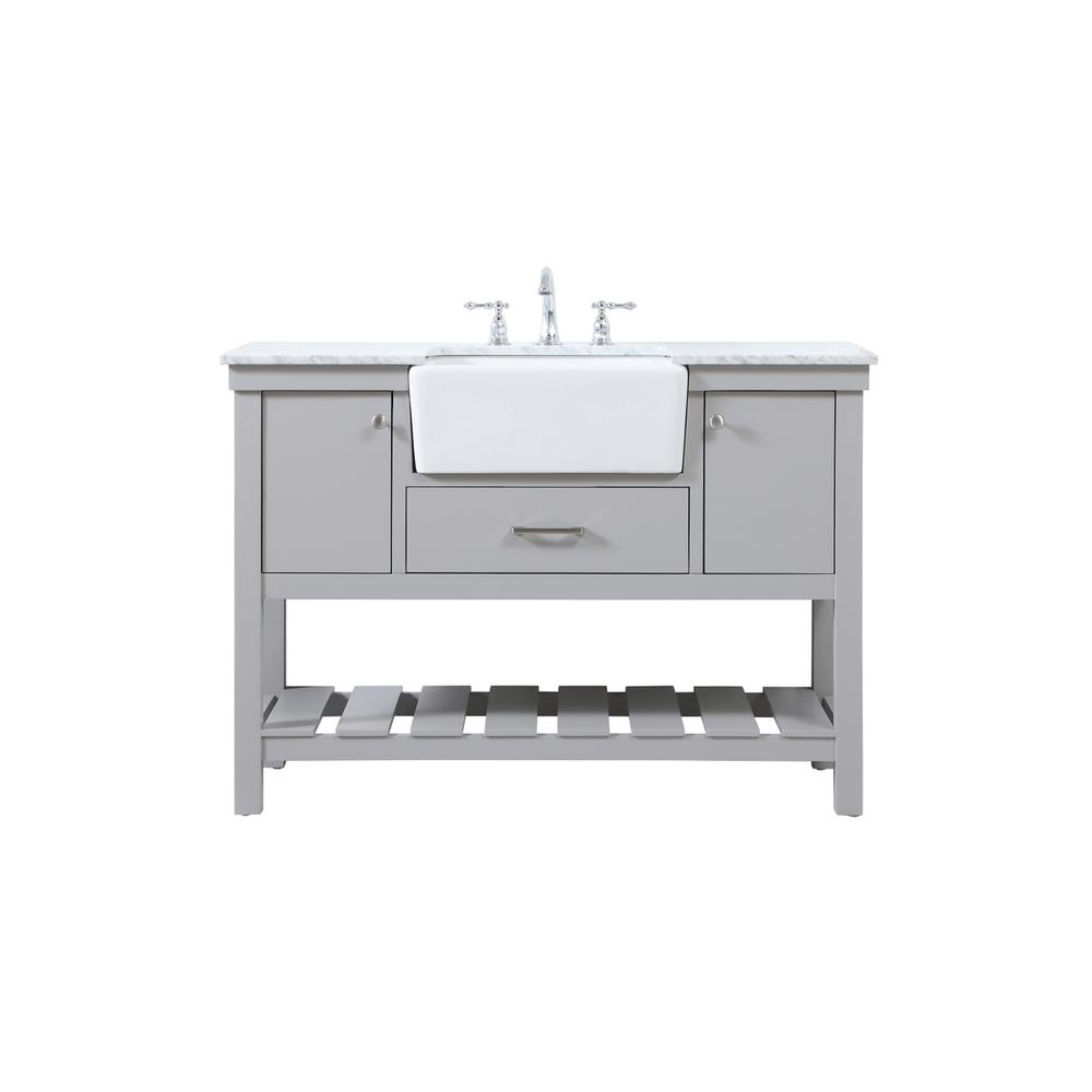 48 inch Single bathroom vanity in grey. Picture 1