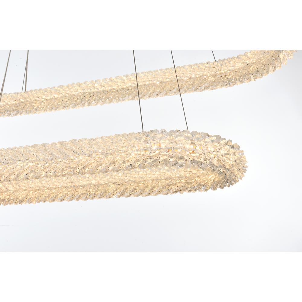 Bowen 42 inch Adjustable LED Chandelier in Chrome. Picture 5