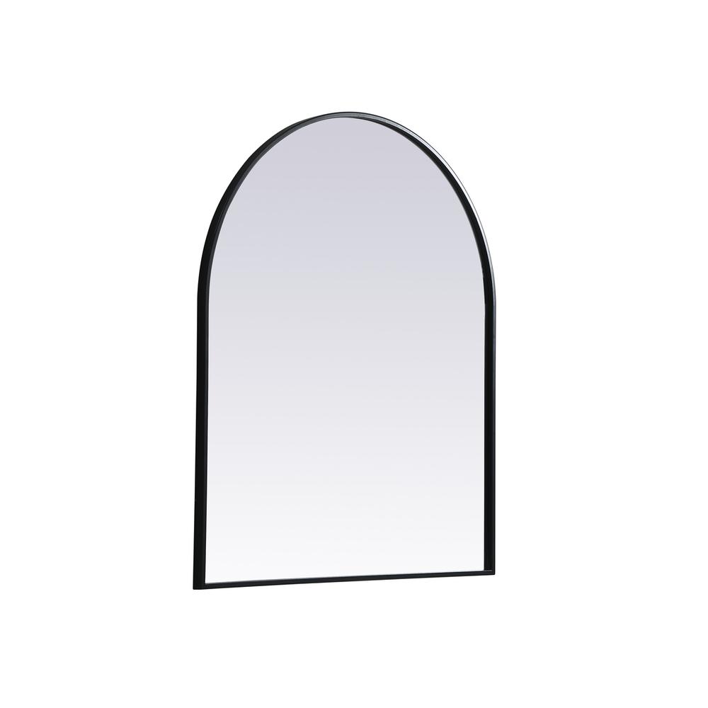 Metal Frame Arch Mirror 30x36 Inch in Black. Picture 7