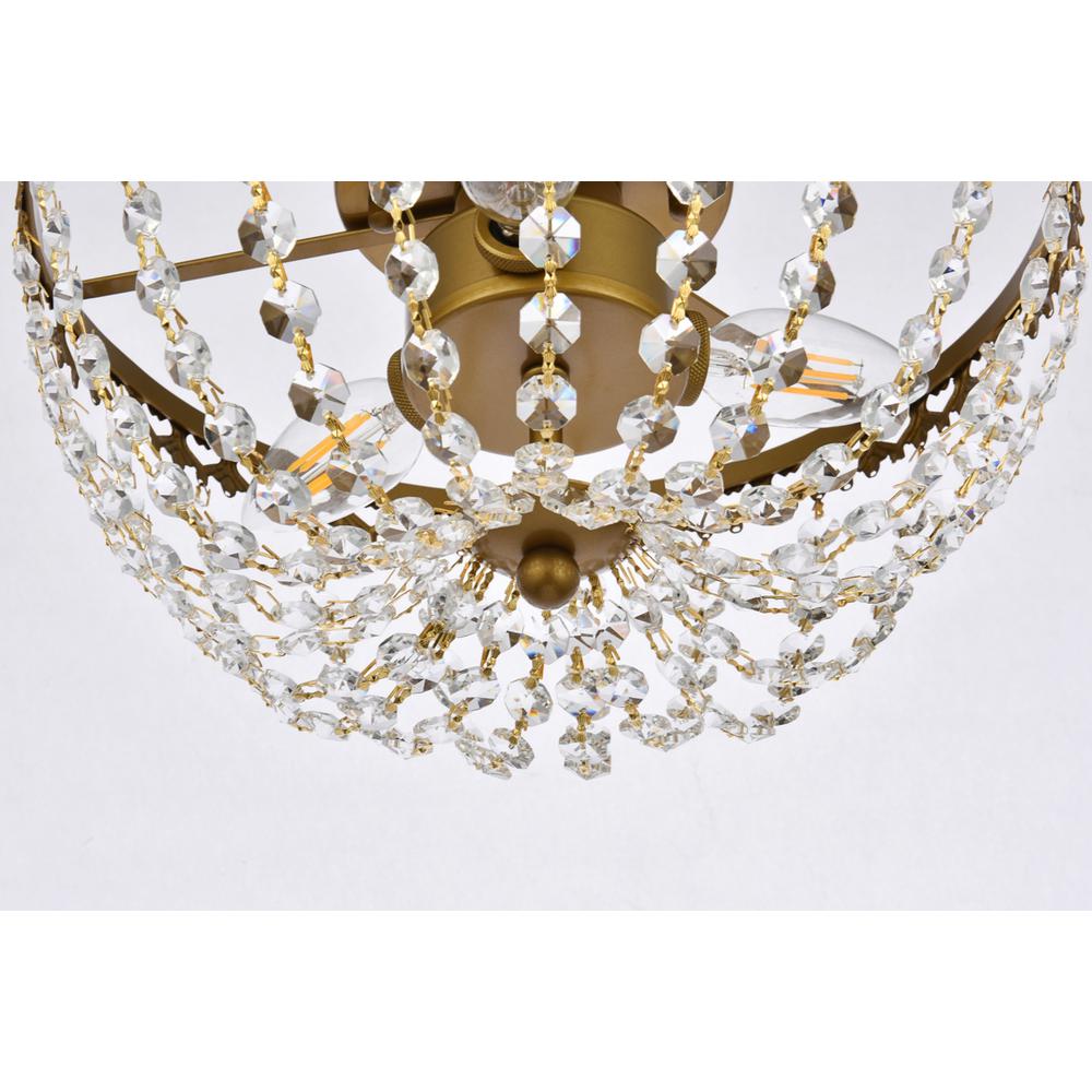 Kylie 12 inch flush mount in brass. Picture 3
