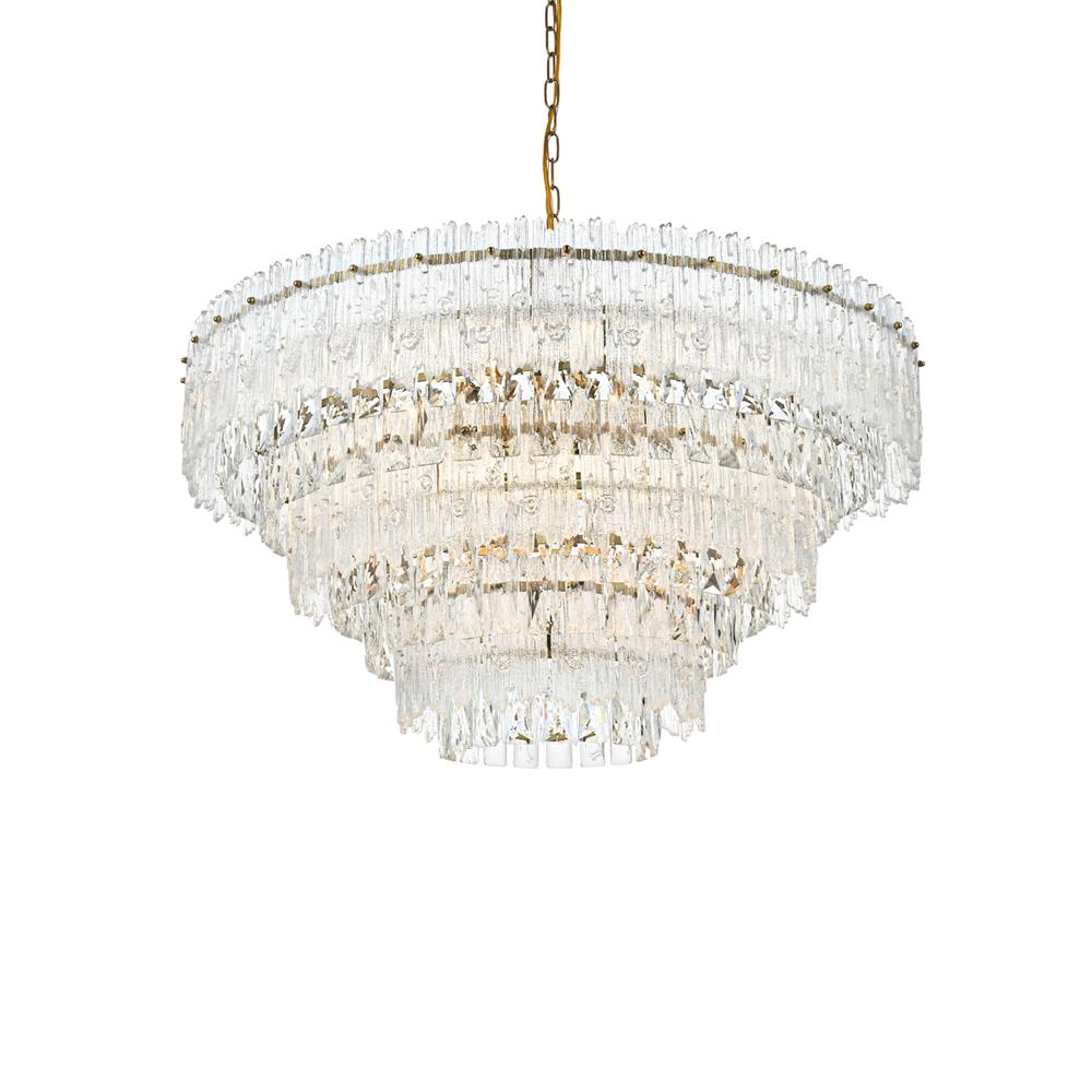Emilia 31 inch Pendant Light in Satin Gold. Picture 2