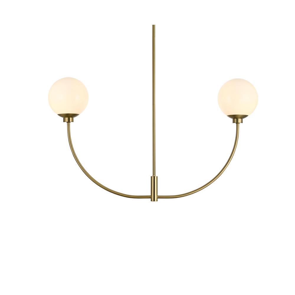Nyomi 36 inch chandelier in Satin Gold. Picture 2