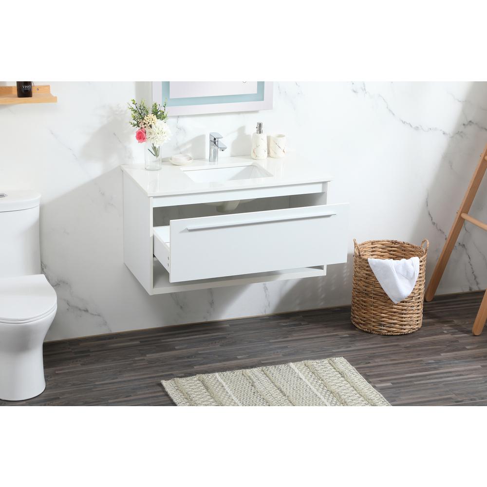 36 inch Single bathroom vanity in white. Picture 3