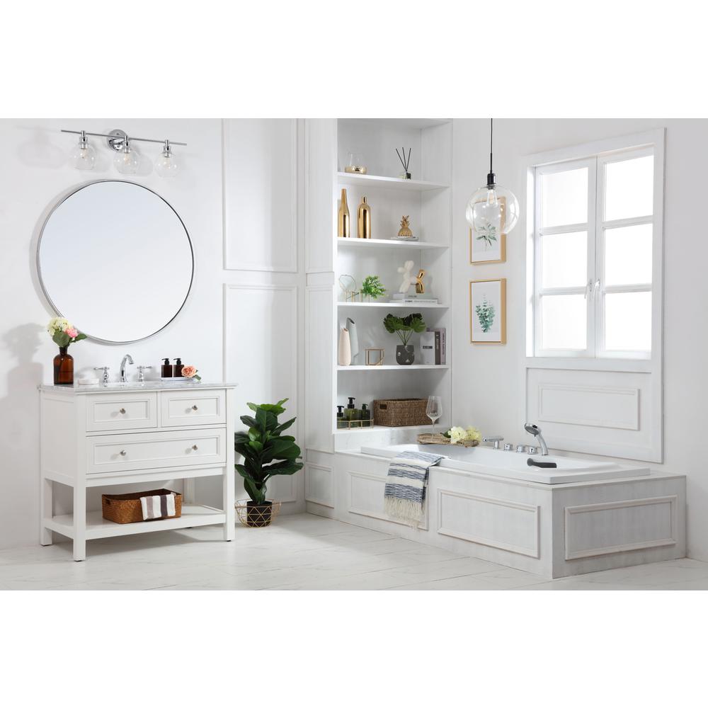 36 in. Single bathroom vanity set in White. Picture 8