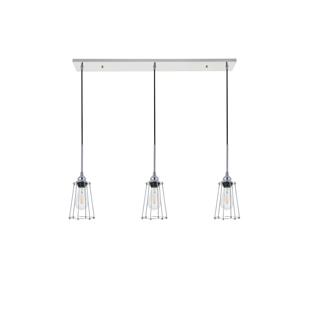 Auspice 3 Light Chrome Pendant. Picture 3
