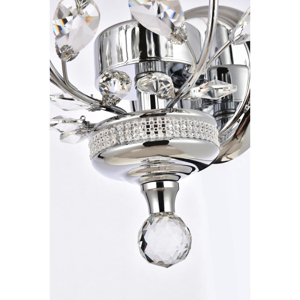Orchid 1 light Chrome Wall Sconce Clear Royal Cut Crystal. Picture 3
