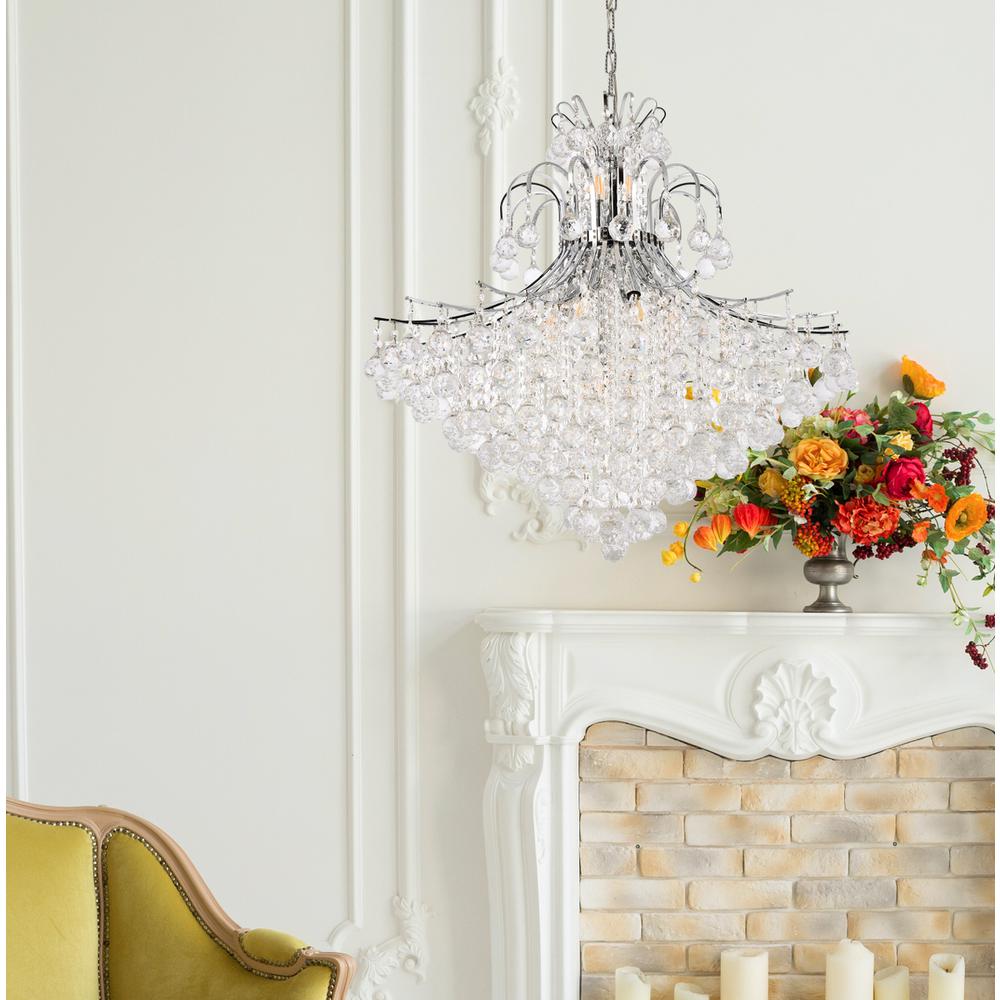 Toureg 15 light Chrome Chandelier Clear Royal Cut Crystal. Picture 8