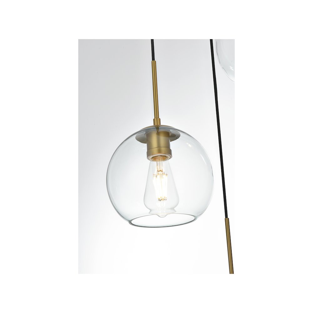 Baxter 18 Inch Flush Mount Clear Shade in Satin Gold. Picture 4