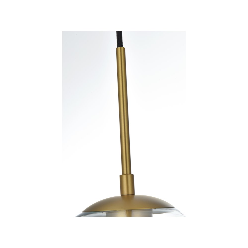 Baxter 18 Inch Flush Mount Clear Shade in Satin Gold. Picture 6