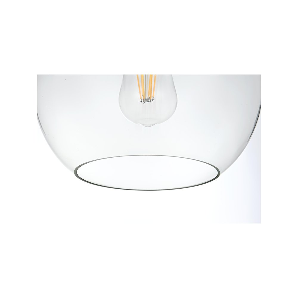 Baxter 10 Inch Pendant Clear Shade in Satin Gold. Picture 5