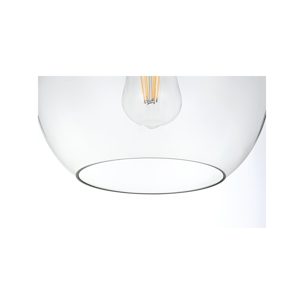 Baxter 20 Inch Pendant Clear Shade in Satin Gold. Picture 4