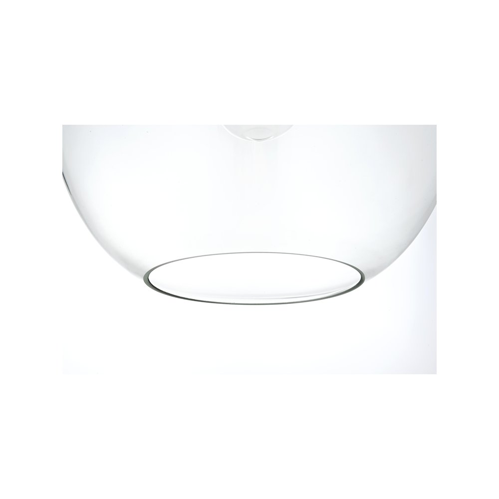 Baxter 12 Inch Pendant Clear Shade in Satin Gold. Picture 4