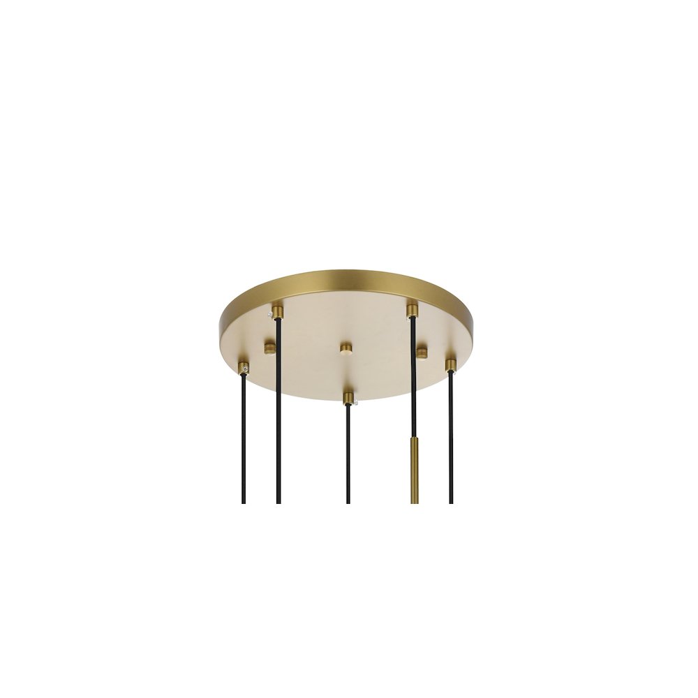 Baxter 18 Inch Pendant Clear Shade in Satin Gold. Picture 5