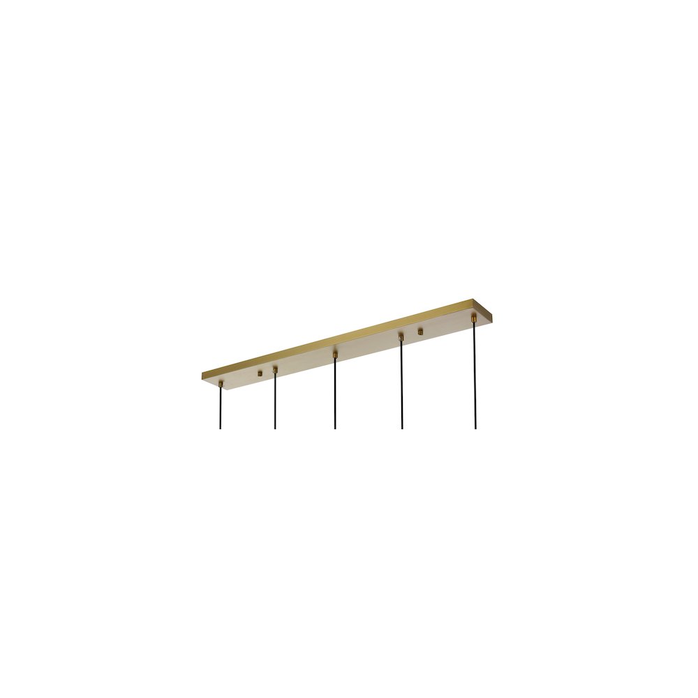 Baxter 41.5 Inch Pendant Clear Shade in Satin Gold. Picture 5