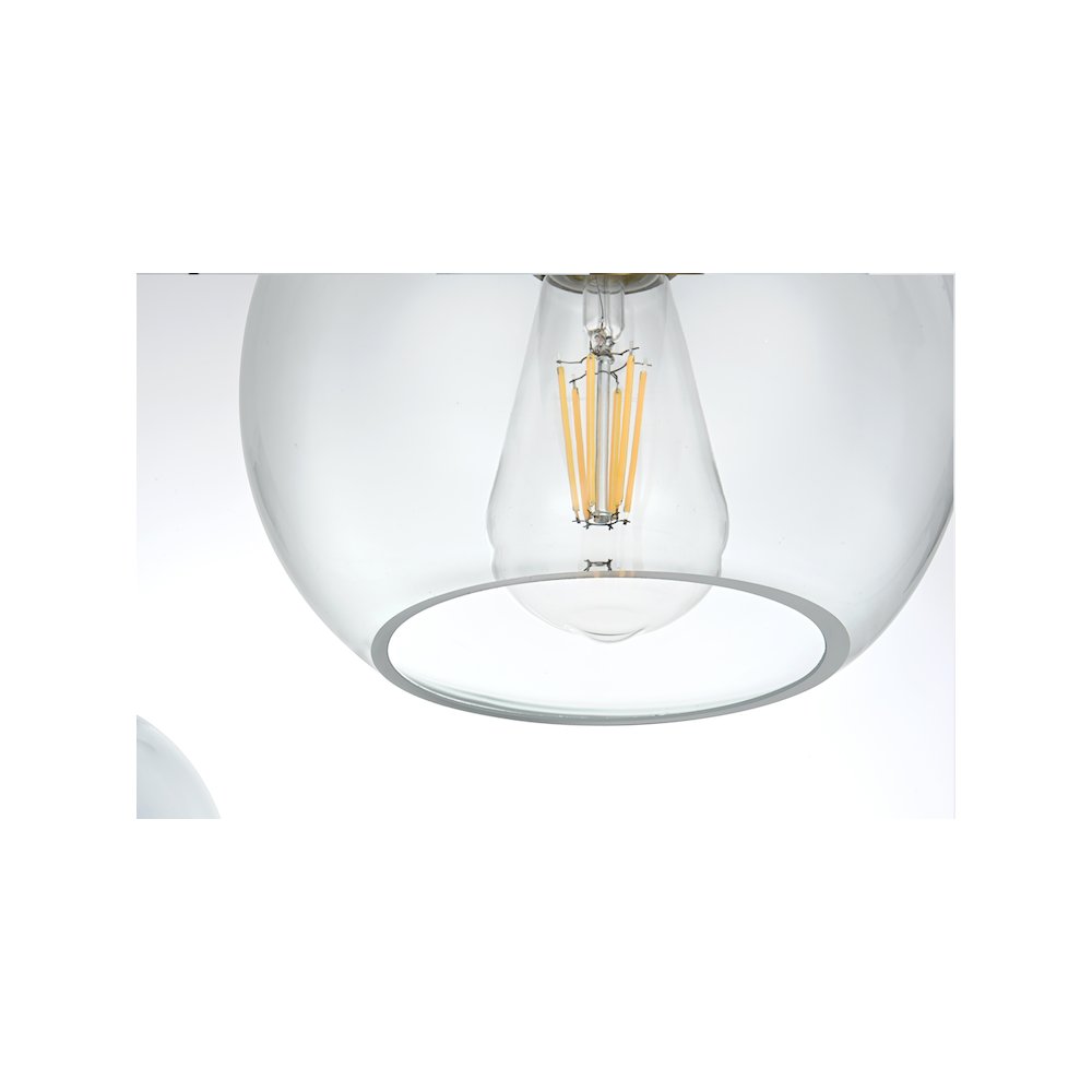 Baxter 54 Inch Pendant Clear Shade in Satin Gold. Picture 4