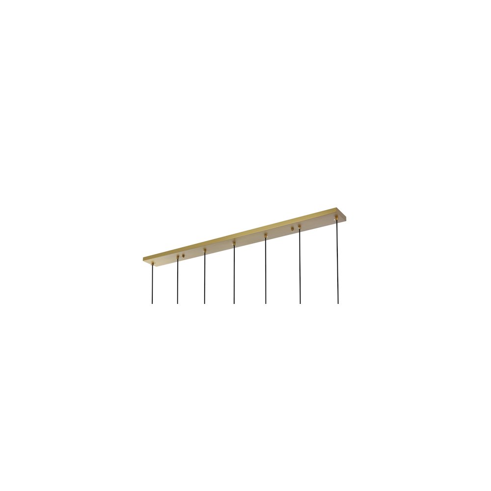 Baxter 54 Inch Pendant Clear Shade in Satin Gold. Picture 5