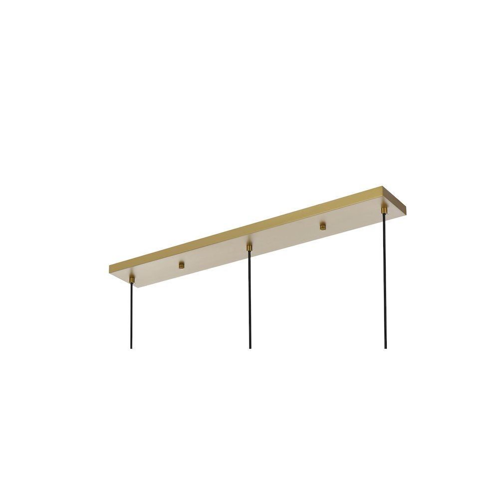 Baxter 36 Inch Pendant Clear Shade in Satin Gold. Picture 5
