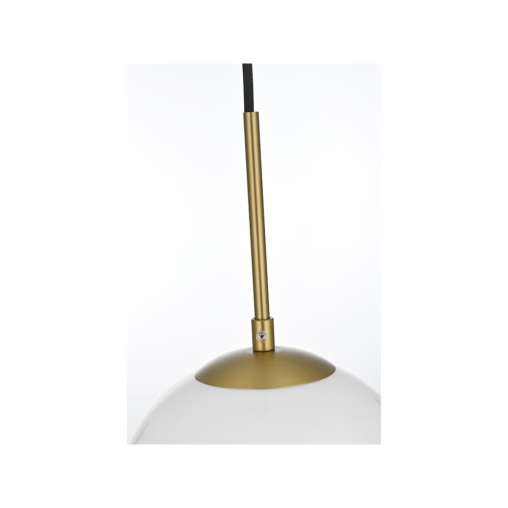 Baxter 36 Inch Pendant Frosted White Shade in Satin Gold. Picture 6