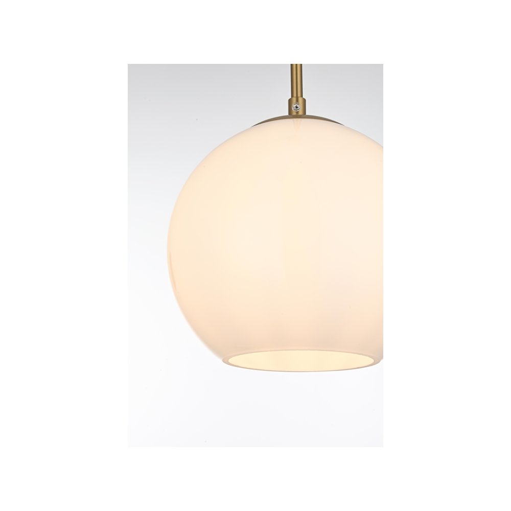 Baxter 36 Inch Pendant Frosted White Shade in Satin Gold. Picture 7