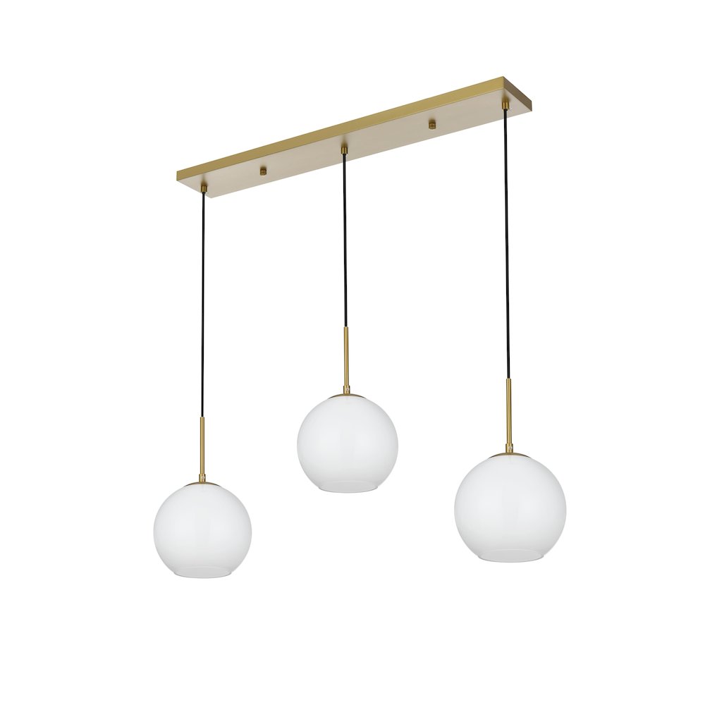 Baxter 36 Inch Pendant Frosted White Shade in Satin Gold. Picture 8