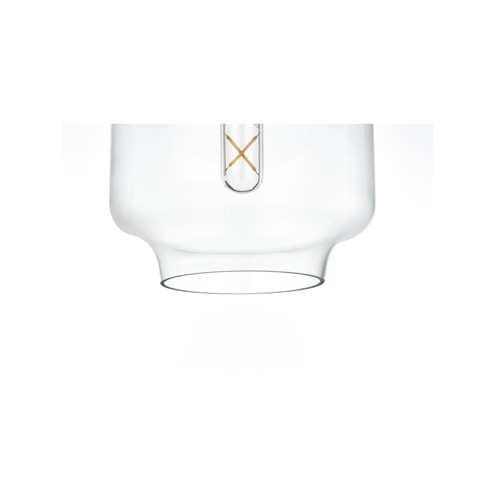 Ashwell 7 Inch Pendant Clear Shade in Satin Gold. Picture 4