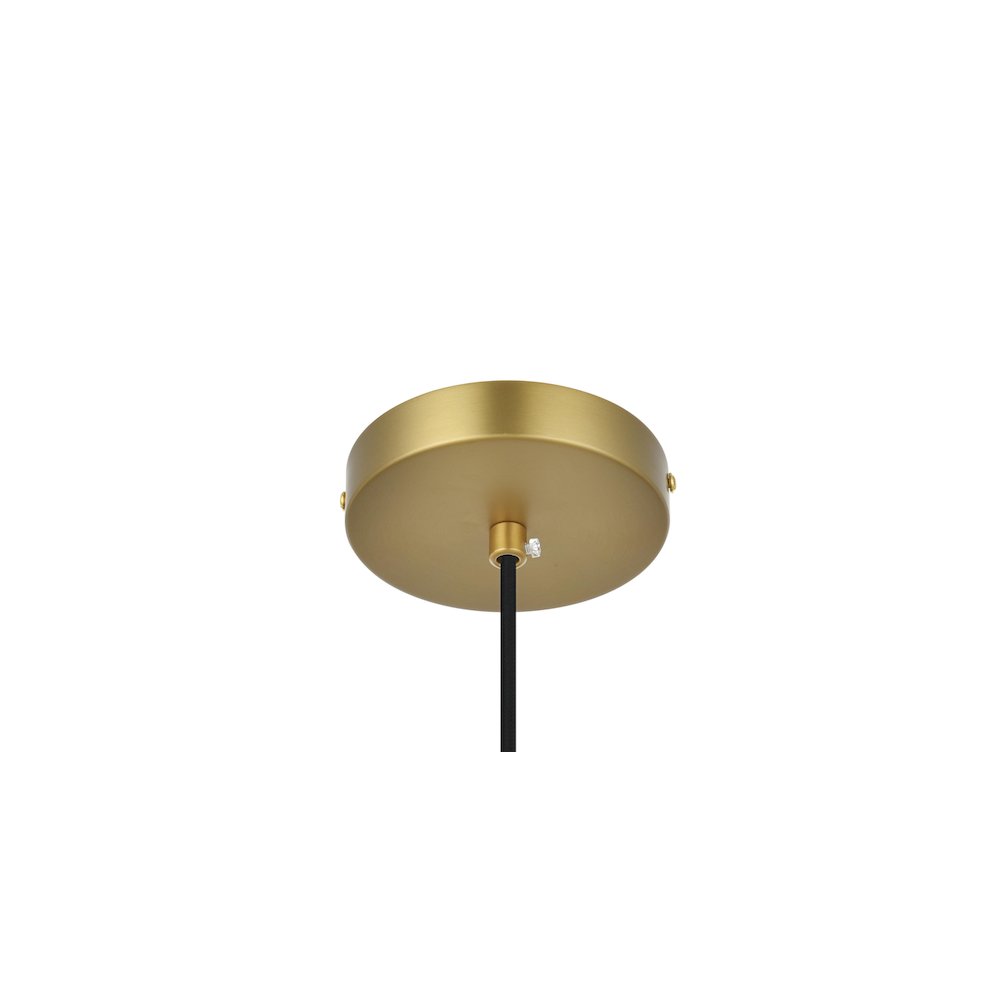 Ashwell 7 Inch Pendant Clear Shade in Satin Gold. Picture 6