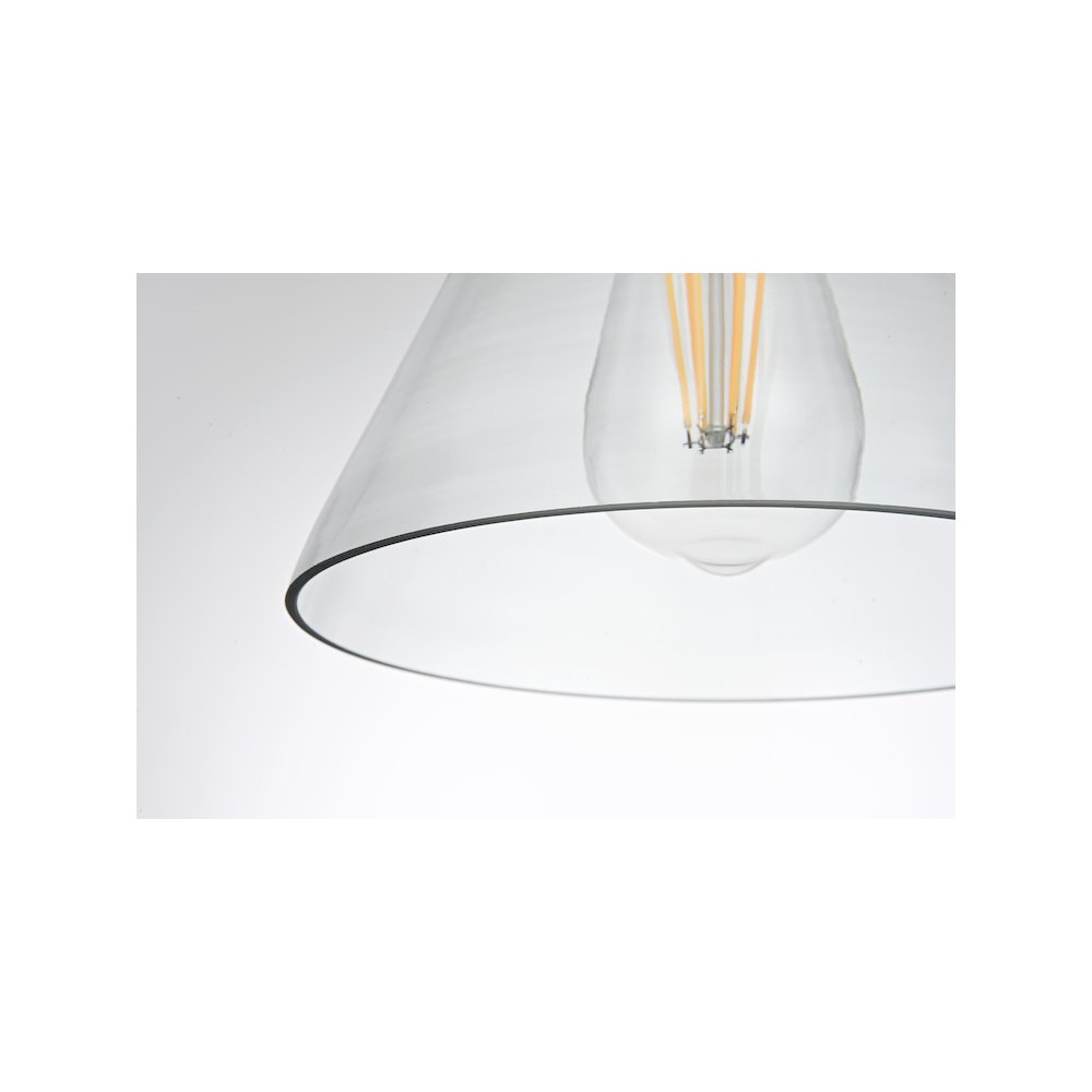 Destry 8 Inch Pendant Clear Shade in Satin Gold. Picture 4