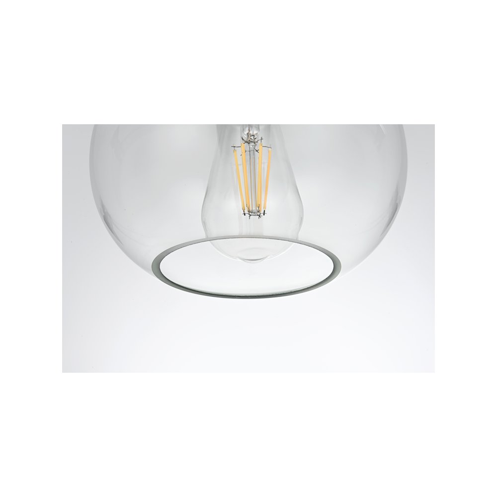 Destry 8 Inch Pendant Clear Shade in Satin Gold. Picture 4