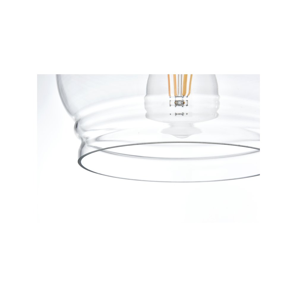 Kenna 8 Inch Pendant Clear Shade in Satin Gold. Picture 4