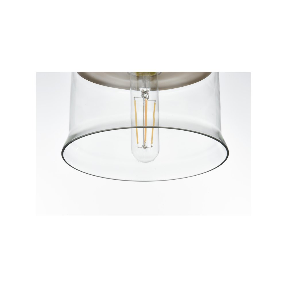 Kenna 6.5 Inch Pendant Clear Shade in Satin Gold. Picture 4