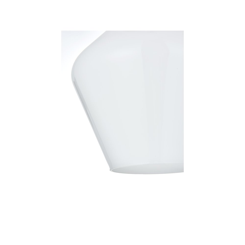 Gene 8 Inch Flush Mount Frosted White Shade in Satin Gold. Picture 4