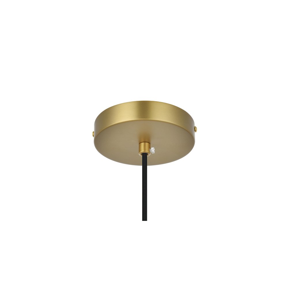 Gene 8 Inch Pendant Clear Shade in Satin Gold. Picture 7