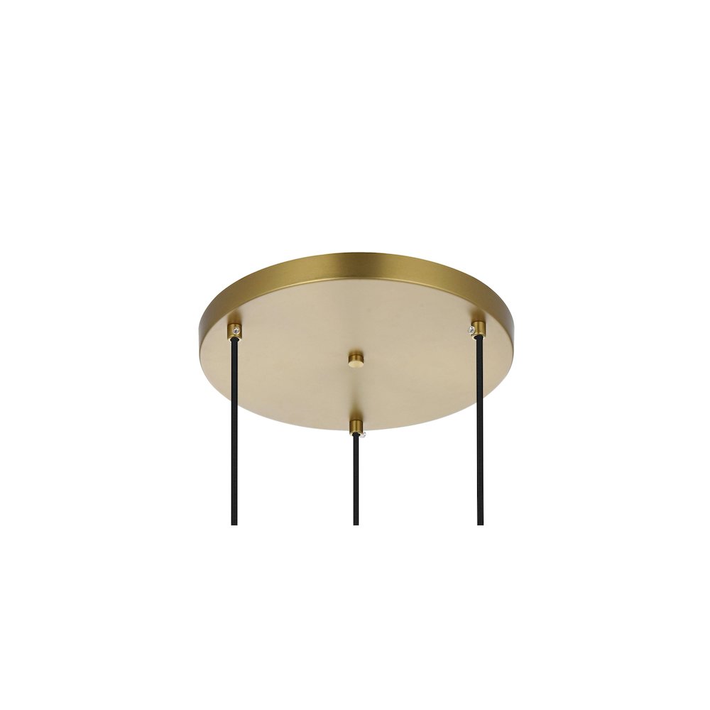 Gene 17.5 Inch Pendant Frosted White in Satin Gold. Picture 5