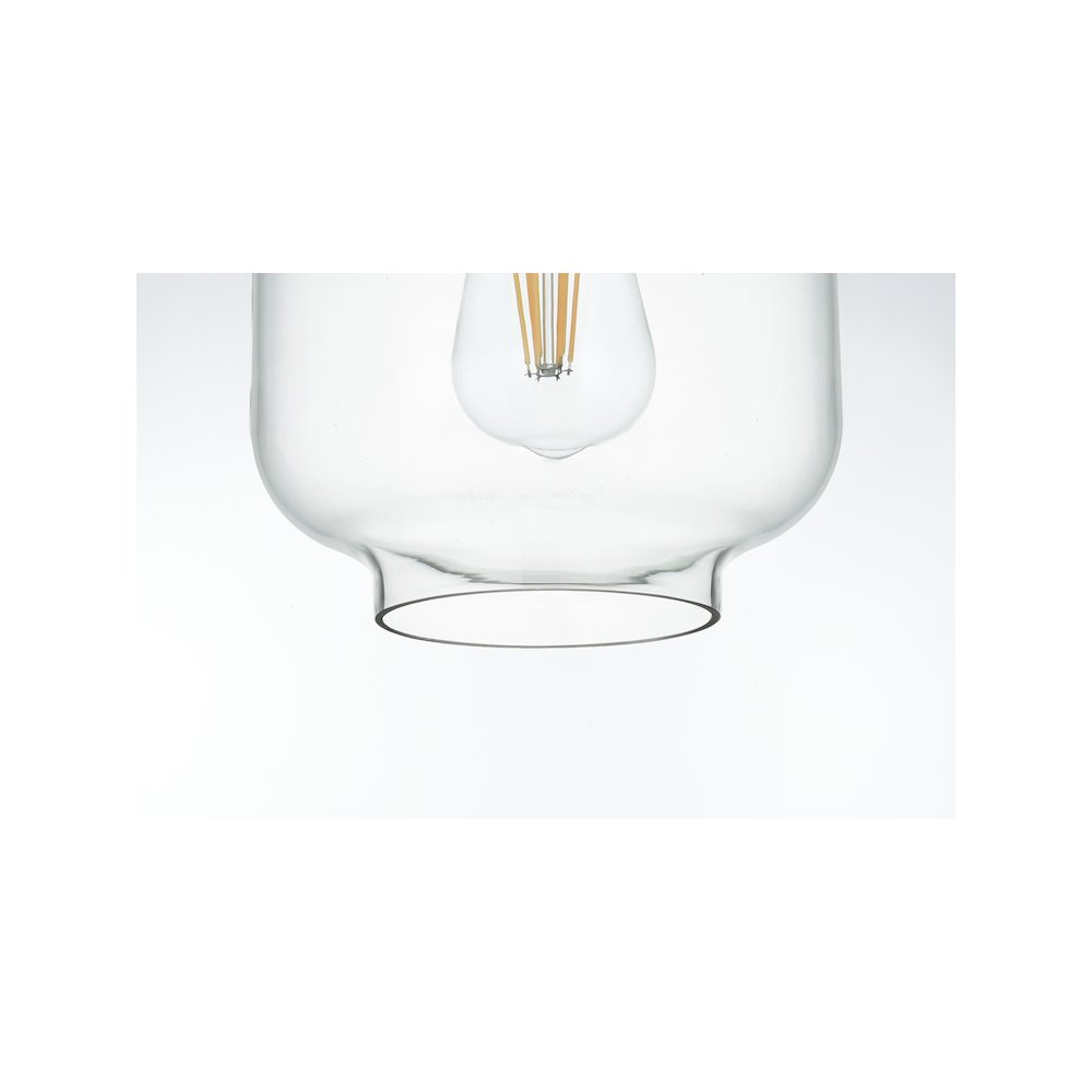 Collier 7.5 Inch Flush Mount Clear Shade in Satin Gold. Picture 4