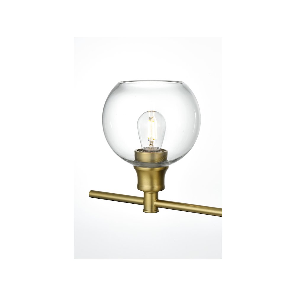 Collier 2 Light Satin Gold and Clear Glass Wall Sconce. Picture 4