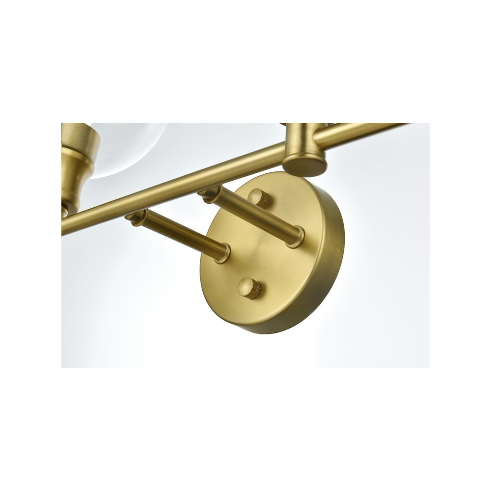 Collier 4 Light Satin Gold and Clear Glass Wall Sconce. Picture 5