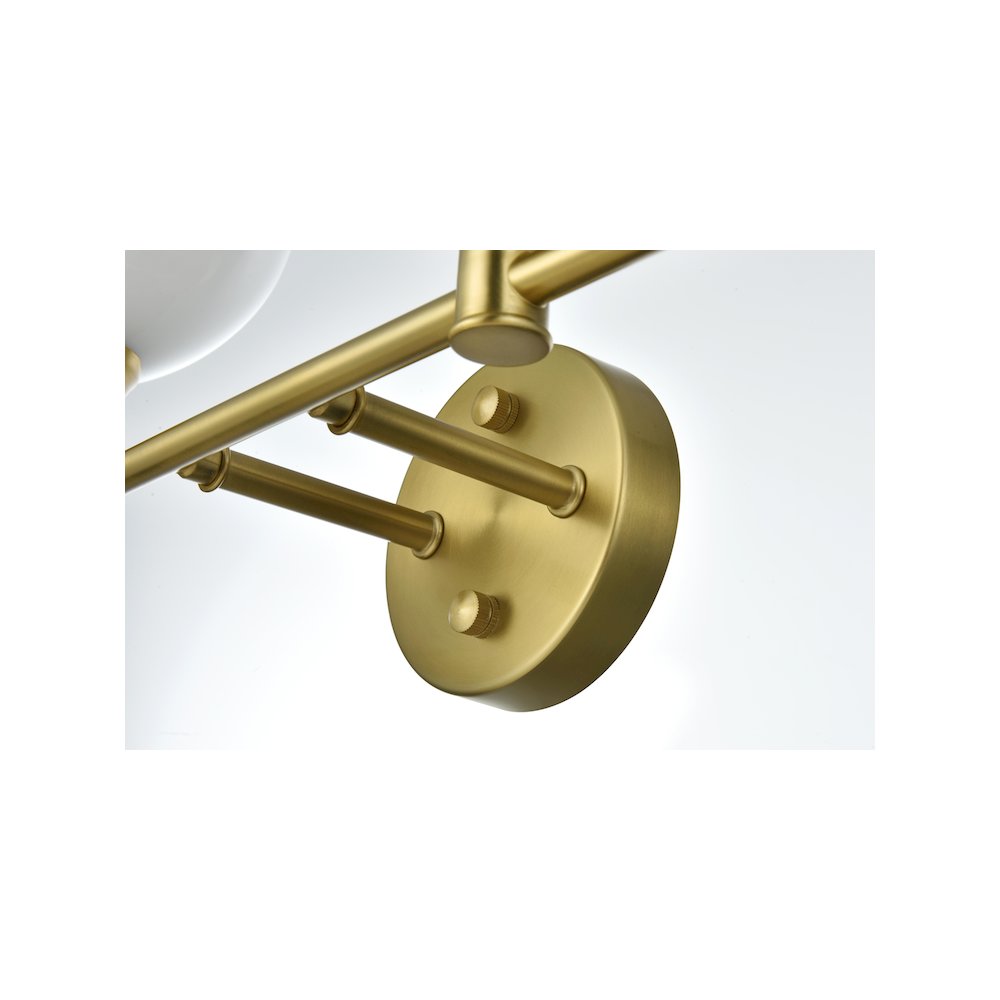 Collier 4 Light Satin Gold and Frosted White Glass Wall Sconce. Picture 5