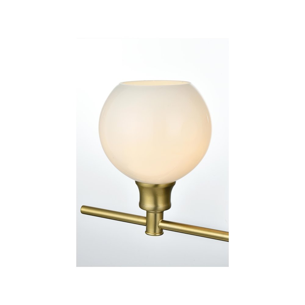 Collier 4 Light Satin Gold and Frosted White Glass Wall Sconce. Picture 6