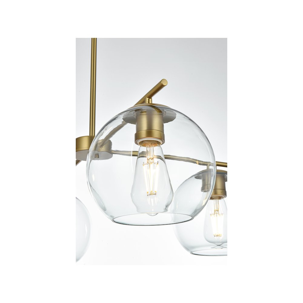 Opus 30.5 Inch Pendant Clear Shade in Satin Gold. Picture 4